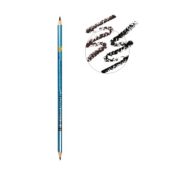 Карандаш для бровей ультратонкий черный, коричневый (голубой дизайн)