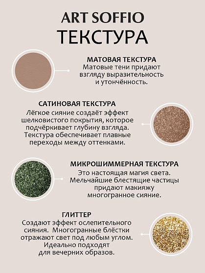 Палетка теней для глаз Art Soffio Creates Graphics - 05 Лесная Дива