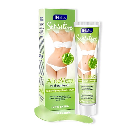 Inelia Sensitive Увлажняющий Крем Депилятор Inelia Для Женской Депиляции Для Чувствительной Кожи