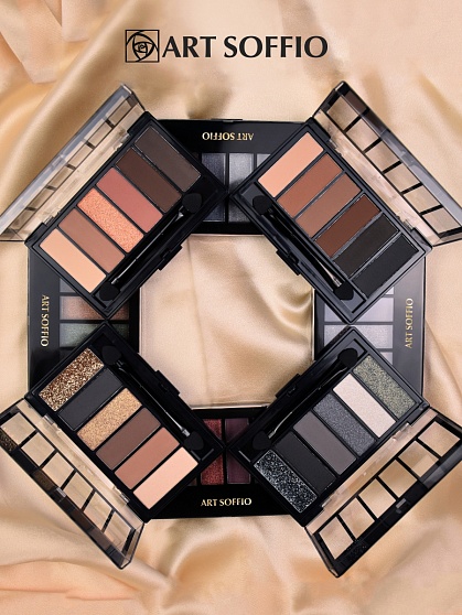 Палетка теней для глаз Art Soffio Creates Graphics - 04 Легендарный Коричневый